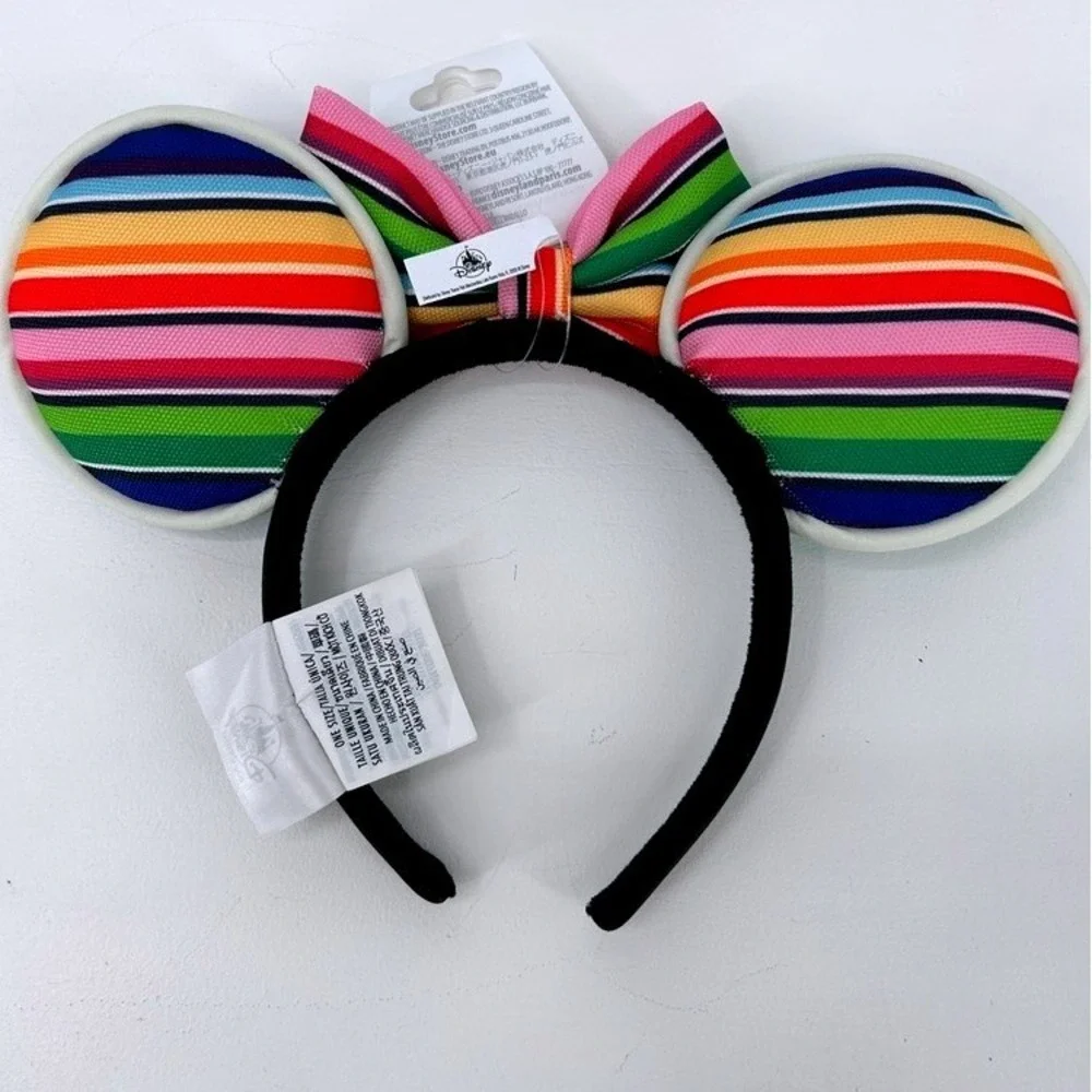 Disney Parks Coco Minnie Mouse Ear Headband Miguel Alebrije Dante Serape Bow NWT